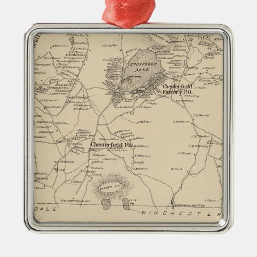 Chesterfield, Cheshire Co Metalen Ornament (Voorkant)