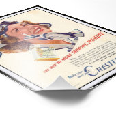  Chesterfield Cigarette Adverteren 1940 Foto Afdruk (Hoek)