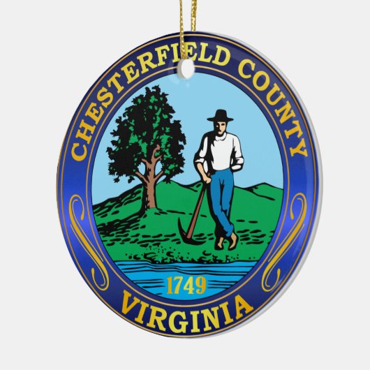 Chesterfield County Keramisch Ornament (Links)