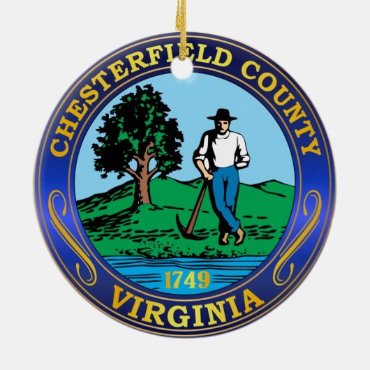 Chesterfield County Keramisch Ornament (Achterkant)