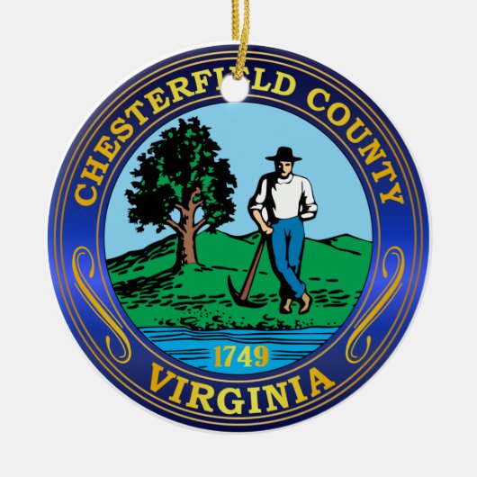 Chesterfield County Keramisch Ornament (Voorkant)