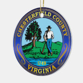 Chesterfield County Keramisch Ornament (Links)