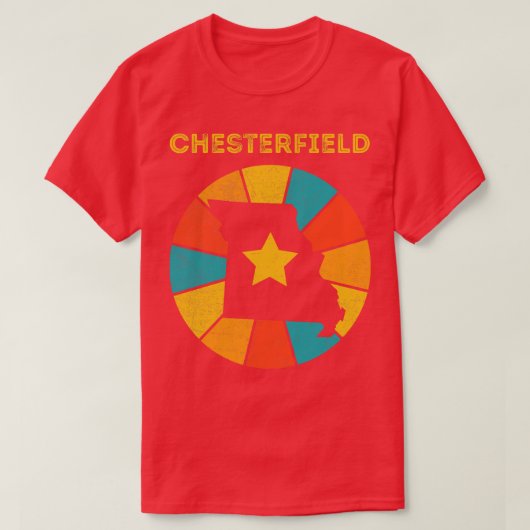 Chesterfield Missouri Verdrietig Souvenir T-shirt (Design voorkant)
