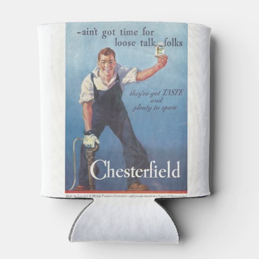  Chesterfield sigaretten advertentie Blikjeskoeler (Achterkant)
