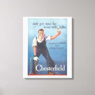Chesterfield sigaretten advertentie Canvas Afdruk
