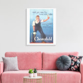  Chesterfield sigaretten advertentie Canvas Afdruk (Insitu (Woonkamer))