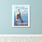  Chesterfield sigaretten advertentie Canvas Afdruk (Insitu (Houten vloer))
