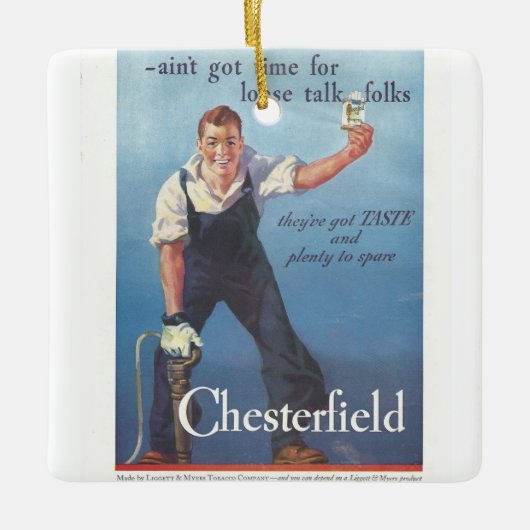  Chesterfield sigaretten advertentie Keramisch Ornament (Voorkant)