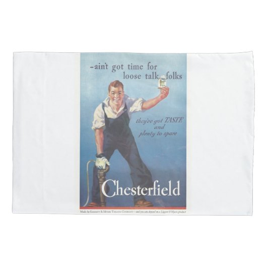 Chesterfield sigaretten advertentie Kussensloop (Achterkant)