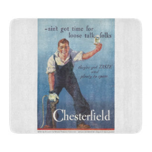 Chesterfield sigaretten advertentie Snijplank