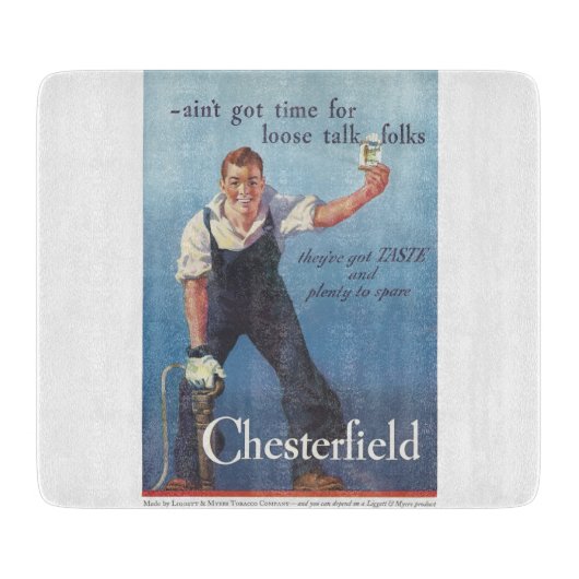  Chesterfield sigaretten advertentie Snijplank (Voorkant)