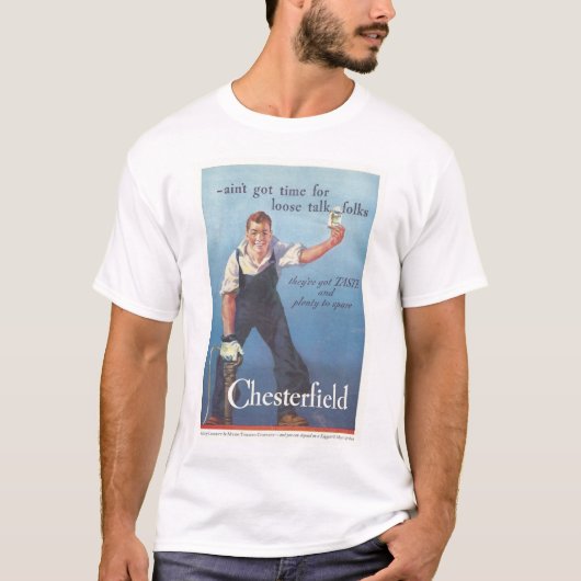  Chesterfield sigaretten advertentie T-shirt (Voorkant)