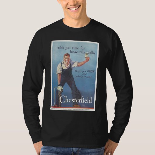  Chesterfield sigaretten advertentie T-shirt (Voorkant)