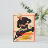 Chesterfield sigaretten en zeeman uit de jaren vee briefkaart (Staand voorkant)