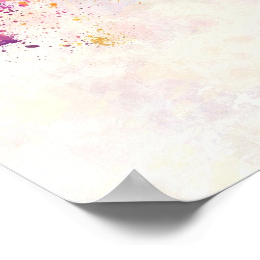 Chesterfield skyline in watercolor background poster (Hoek)