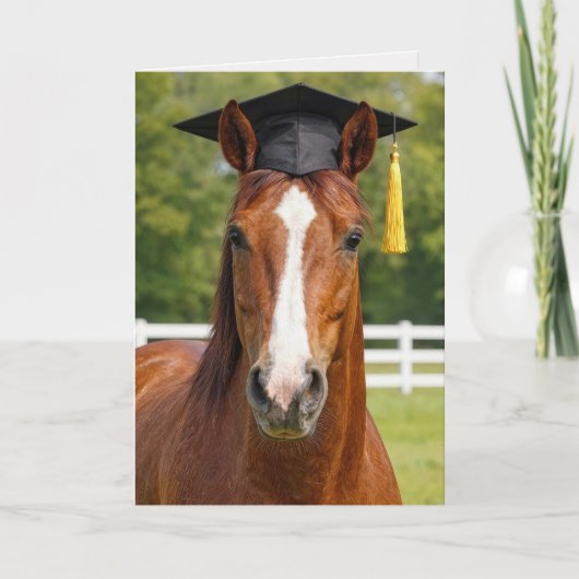 Chesterkleurig Paard Afgestudeerd Kaart (Voorkant)