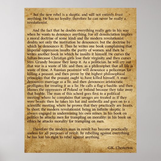 Chesterton New Rebel Poster (Voorkant)