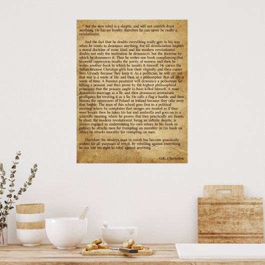Chesterton New Rebel Poster (Keuken)
