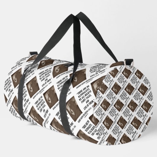 Chesterton No Rationists geloven allemaal in feill Plunjezak (Linkerhoek)