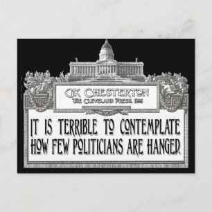 Chesterton over politiek lijdend briefkaart