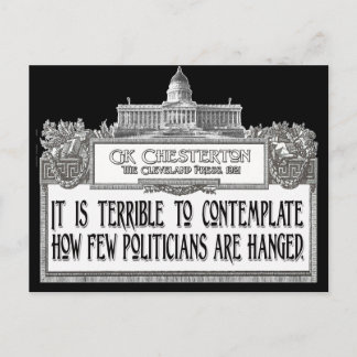 Chesterton over politiek lijdend briefkaart