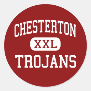Chesterton - Trojanen - High - Chesterton Indiana Ronde Sticker