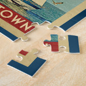 Chestertown Jigzaag Puzzle Sailboot Retro Maryland Legpuzzel (Zijkant)