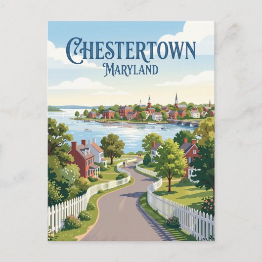 Chestertown Maryland Briefkaart (Voorkant)