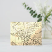 Chestertown, MD Map Briefkaart (Staand voorkant)