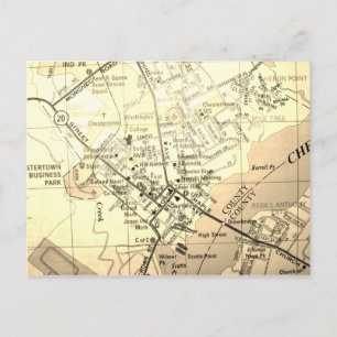 Chestertown, MD  Map Briefkaart