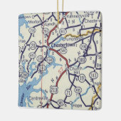 Chestertown MD  Map Keramisch Ornament (Links)