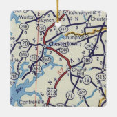 Chestertown MD  Map Keramisch Ornament (Achterkant)