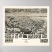 Chestertown, MD Panoramic Map - 1907 Poster (Voorkant)