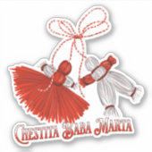 Chestita Baba Marta Martenitsas Sticker (Voorkant)