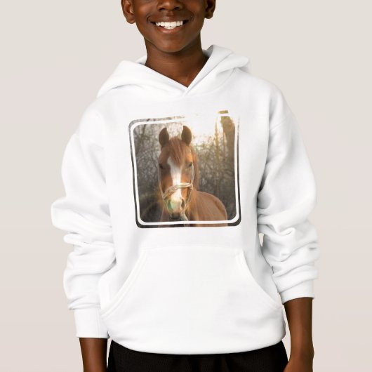Chestnut Arab Horse Children's Hooded Sweatshirt (Voorkant)