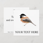 Chestnut Backed Chickadee Card Bedankkaart (Voorkant / Achterkant)