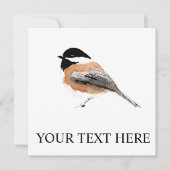 Chestnut Backed Chickadee Card Bedankkaart (Voorkant)