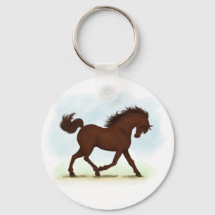 Chestnut Brown Horse Equestrian Sleutelhanger