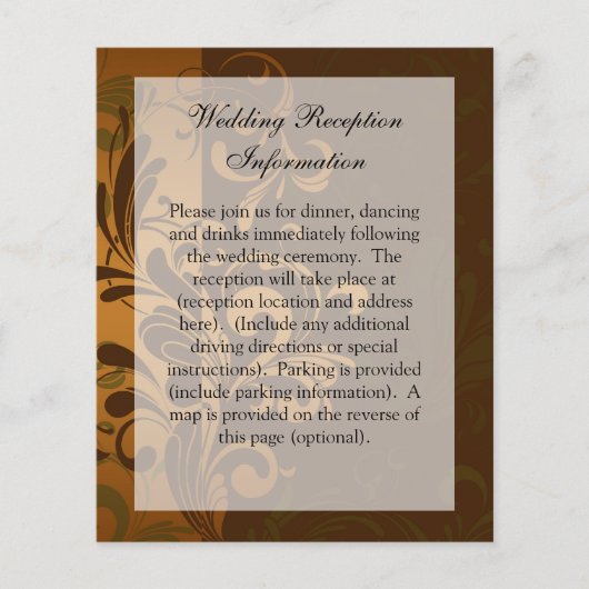 Chestnut Brown met Gold/Green Reception Info. (Voorkant)