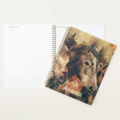 Chestnut bruine paarden planner (Display)
