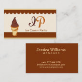Chestnut Chocolate Brown Ice Cream Visitekaartje (Voorkant / Achterkant)
