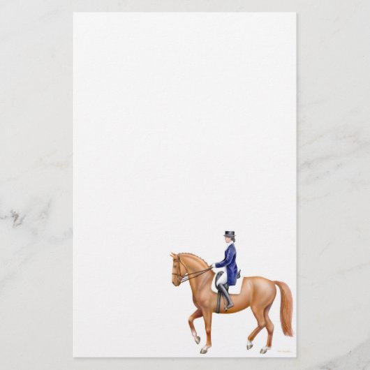 Chestnut Dressage Horse Stationery Briefpapier (Voorkant)