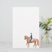 Chestnut Dressage Horse Stationery Briefpapier (Staand voorkant)
