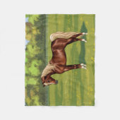 Chestnut Egyptisch Arabisch paard Flaxen Mane & Ta Fleece Deken (Voorkant)