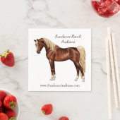 Chestnut Egyptisch Arabisch paard Flaxen Mane & Ta Servetten (Insitu)