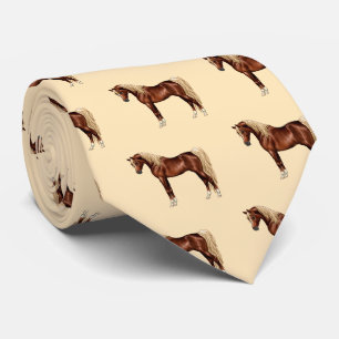 Chestnut Egyptisch Arabisch paard Flaxen Mane & Ta Stropdas