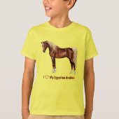 Chestnut Egyptisch Arabisch paard Flaxen Mane & Ta T-shirt (Voorkant)