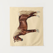 Chestnut Egyptisch Arabisch paard Flaxen Mane & Ta Wandkleed (Voorkant)
