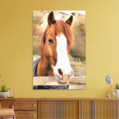 CHESTNUT HORSE CANVAS AFDRUK (Insitu (Woonkamer))