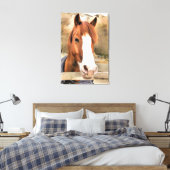 CHESTNUT HORSE CANVAS AFDRUK (Insitu (Slaapkamer))